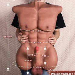 Masturbator Männer Torso Dildo mit Anal Öffnung Owen-Leo