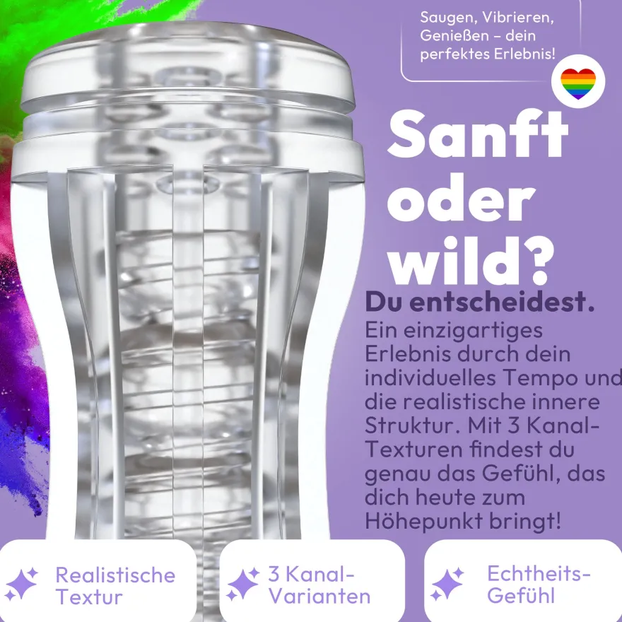 Masturbator Taschenmuschi 18 cm 3 Texturen