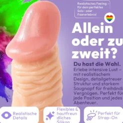 185mm Dildo no Vibrator Sex Toy Saugnapf Penis Anal PVC 3D Adern Hoden