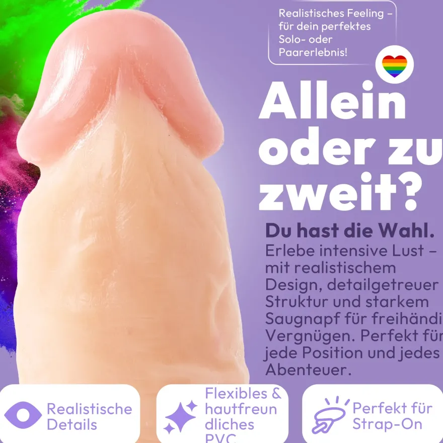215mm Dildo no Vibrator Sex Toy Saugnapf Penis Anal PVC 3D Adern Hoden