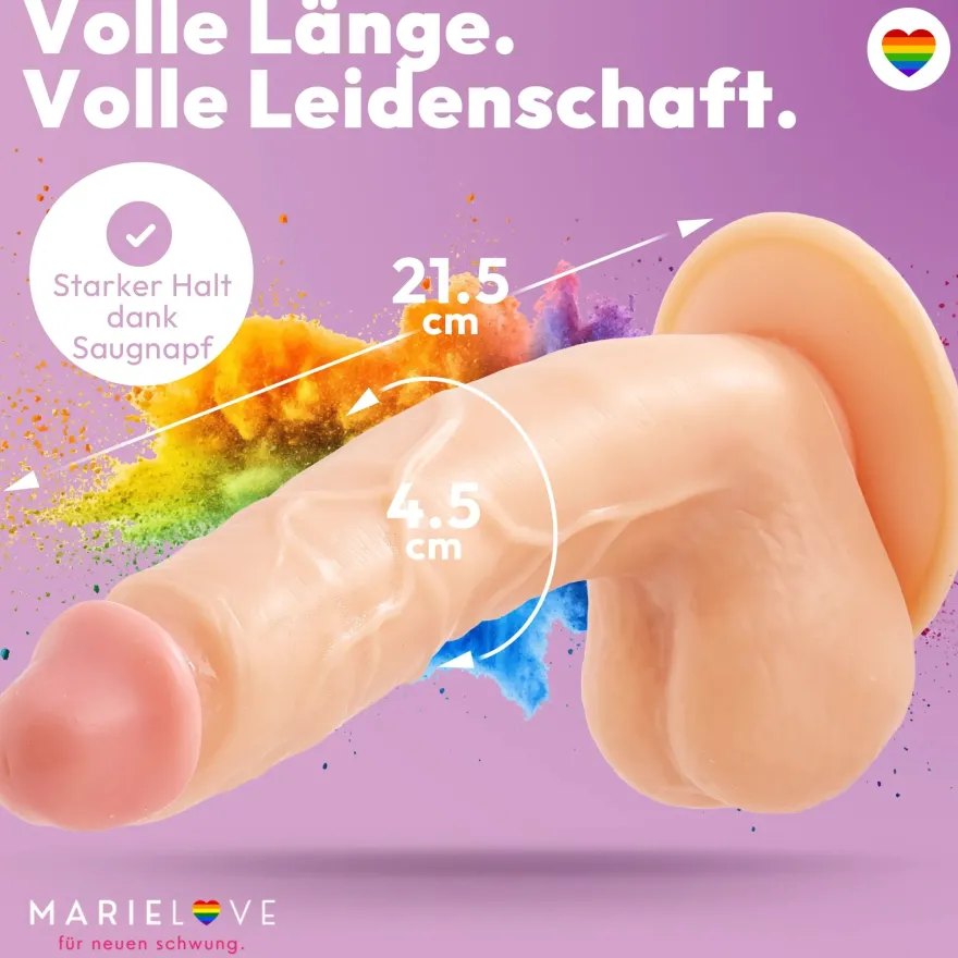 215mm Dildo no Vibrator Sex Toy Saugnapf Penis Anal PVC 3D Adern Hoden