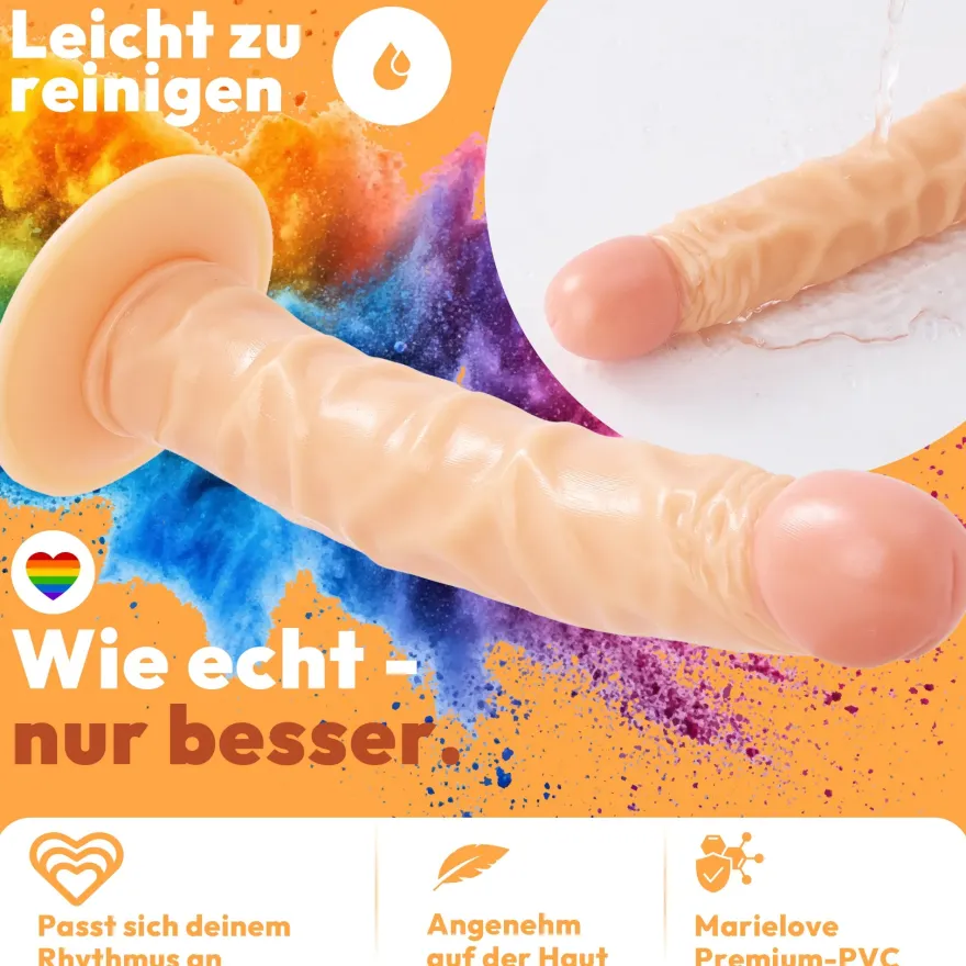 255mm Dildo no Vibrator Sex Toy Saugnapf Penis Anal PVC 3D Adern Schaft