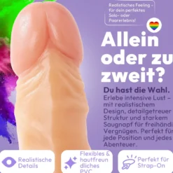 255mm Dildo no Vibrator Sex Toy Saugnapf Penis Anal PVC 3D Adern Schaft