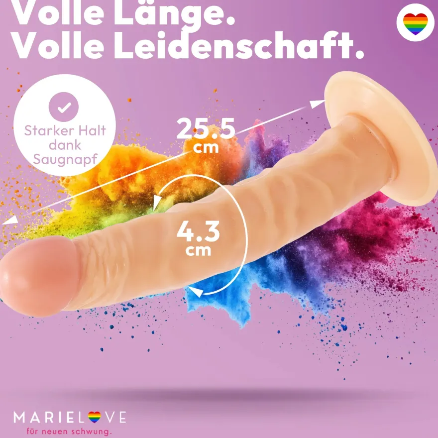 255mm Dildo no Vibrator Sex Toy Saugnapf Penis Anal PVC 3D Adern Schaft