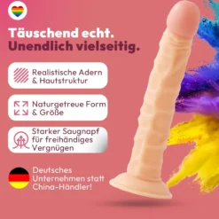 255mm Dildo no Vibrator Sex Toy Saugnapf Penis Anal PVC 3D Adern Schaft