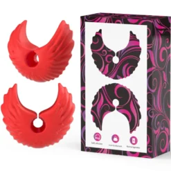 Nippel Vibrator Brustwarzen Stimulator Wasserdicht USB GM-537 Rot