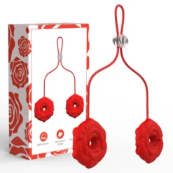 Nippel Vibrator Brustwarzen Stimulator Wasserdicht USB GM-519 Rot