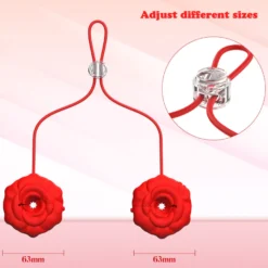 Nippel Vibrator Brustwarzen Stimulator Wasserdicht USB GM-519 Rot