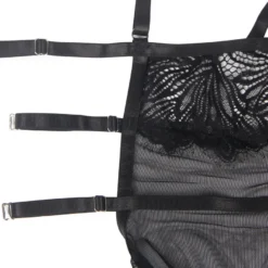 Sexy Black Lace Babydoll – Adjustable Shoulder Straps, Tight Fit, High-Quality Lingerie