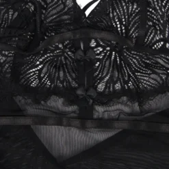 Sexy Black Lace Babydoll – Adjustable Shoulder Straps, Tight Fit, High-Quality Lingerie