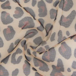 Sexy Leopard Print Mesh String Damen, 88% Polyamid, 12% Elastan, transparent & dehnbar