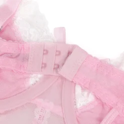 Sexy Pinkes Rüschen-Nachtkleid – Spitze & Strapse, verführerische Lingerie