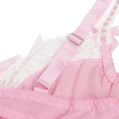 Sexy Pinkes Rüschen-Nachtkleid – Spitze & Strapse, verführerische Lingerie