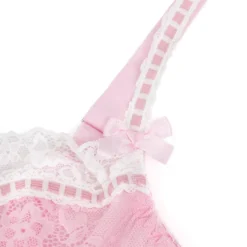 Sexy Pinkes Rüschen-Nachtkleid – Spitze & Strapse, verführerische Lingerie