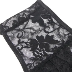 Sexy Schwarze Crotchless Spitze Panty, 88% Nylon, 12% Spandex – verführerisch & dehnbar