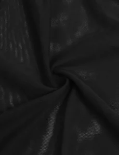 Sexy Schwarzes Nachtkleid – Spitzen-Mesh, Push-Up & Kreuzträger, verführerische Lingerie