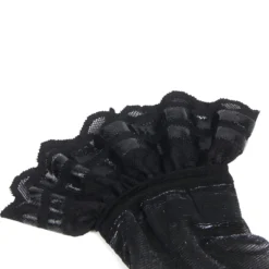 Sexy Schwarze Spitzenstrümpfe mit Perlmutt-Glanz & Silikonband, 88% Nylon, 12% Spandex