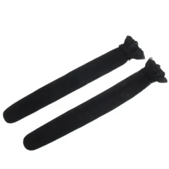 Sexy Schwarze Spitzenstrümpfe mit vertikaler Linie & Silikonband, 88% Nylon, 12% Spandex