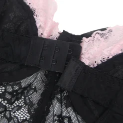 Sexy Schwarzes Rüschen-Nachtkleid – Spitze, Strapse & verführerische Lingerie