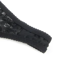 Sexy Schwarzes Spitzen-Lingerie Set – BH, Slip & Strapse, verführerische Dessous