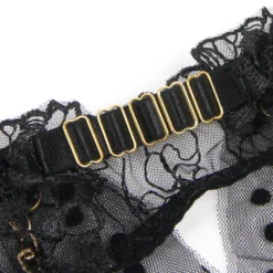 Sexy Schwarzes Spitzen-Lingerie Set – BH, Slip & Strapse, verführerische Dessous