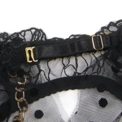 Sexy Schwarzes Spitzen-Lingerie Set – BH, Slip & Strapse, verführerische Dessous