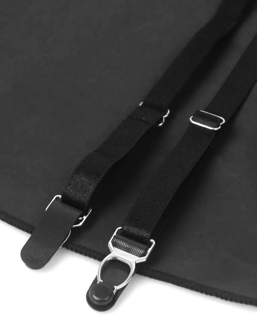 Sexy Schwarze Wet-Look Lingerie – Halter-BH, Patent-Leder & Spitze, Strapse