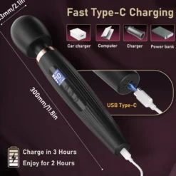 Vibrator Magic Wand Stimulation Vagina GM-544 Schwarz