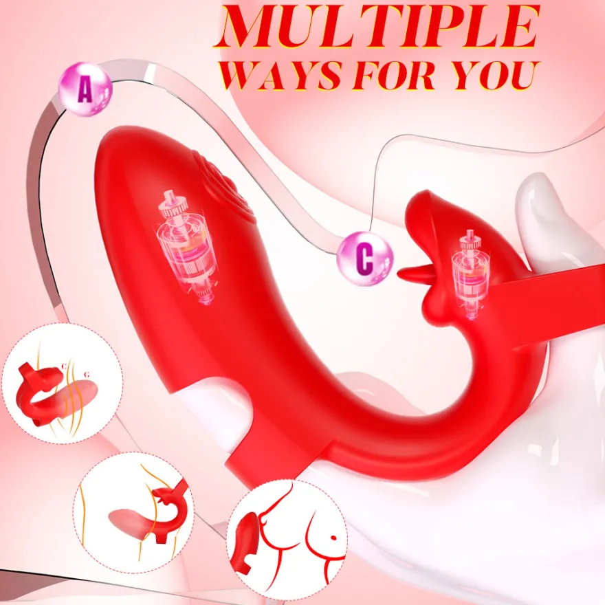 Vibrator Stimulation Klitoris Wasserdicht USB GM-538 Rot