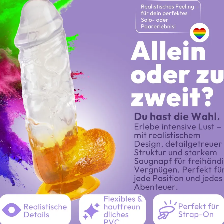 XXL Dildo mit Saugnapf Ø 7 cm 4 Farben