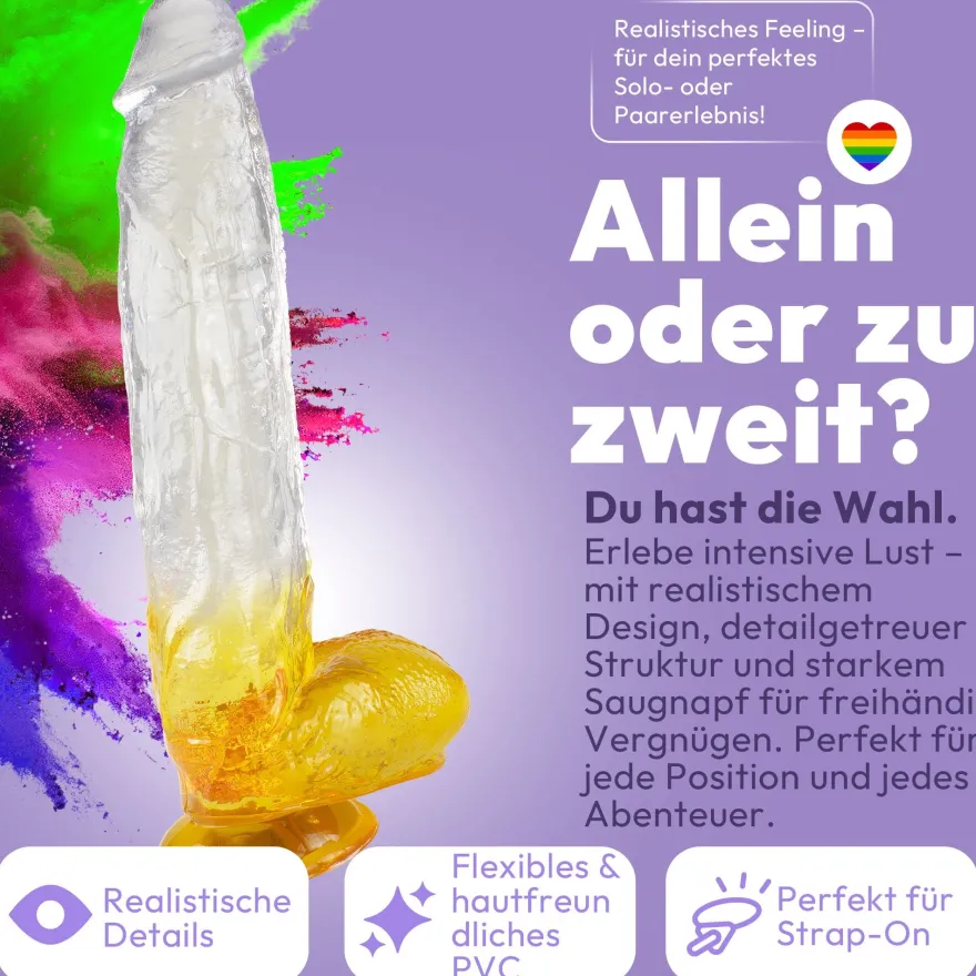 XXL Dildo mit Saugnapf 31 cm 4 Farben