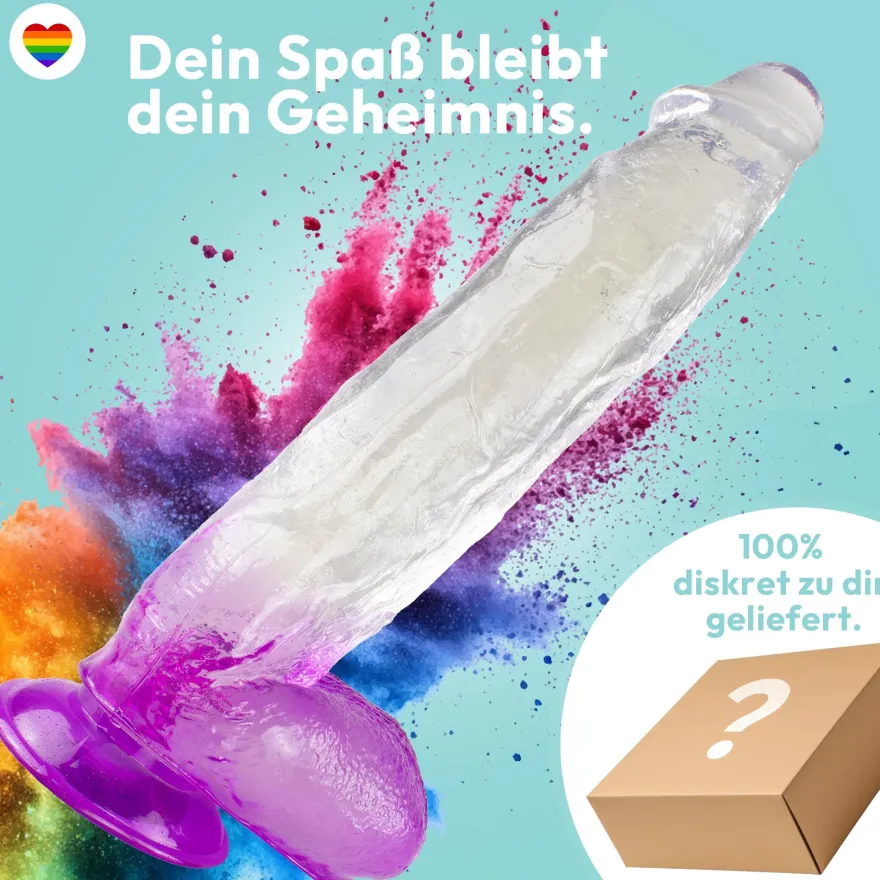 XXL Dildo mit Saugnapf 31 cm 4 Farben